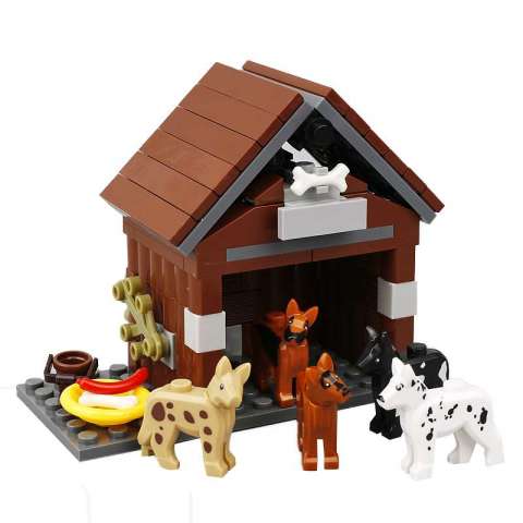 Animals pet dog house MOC farm food gifts accessories models city building blocks Toys for children